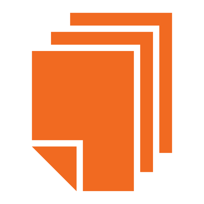 Three document pages icon.